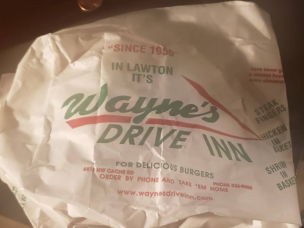 Waynes Drive Inn II | restaurant | 6810 NW Cache Rd, Lawton, OK 73505, USA | 5805369000 OR +1 580-536-9000