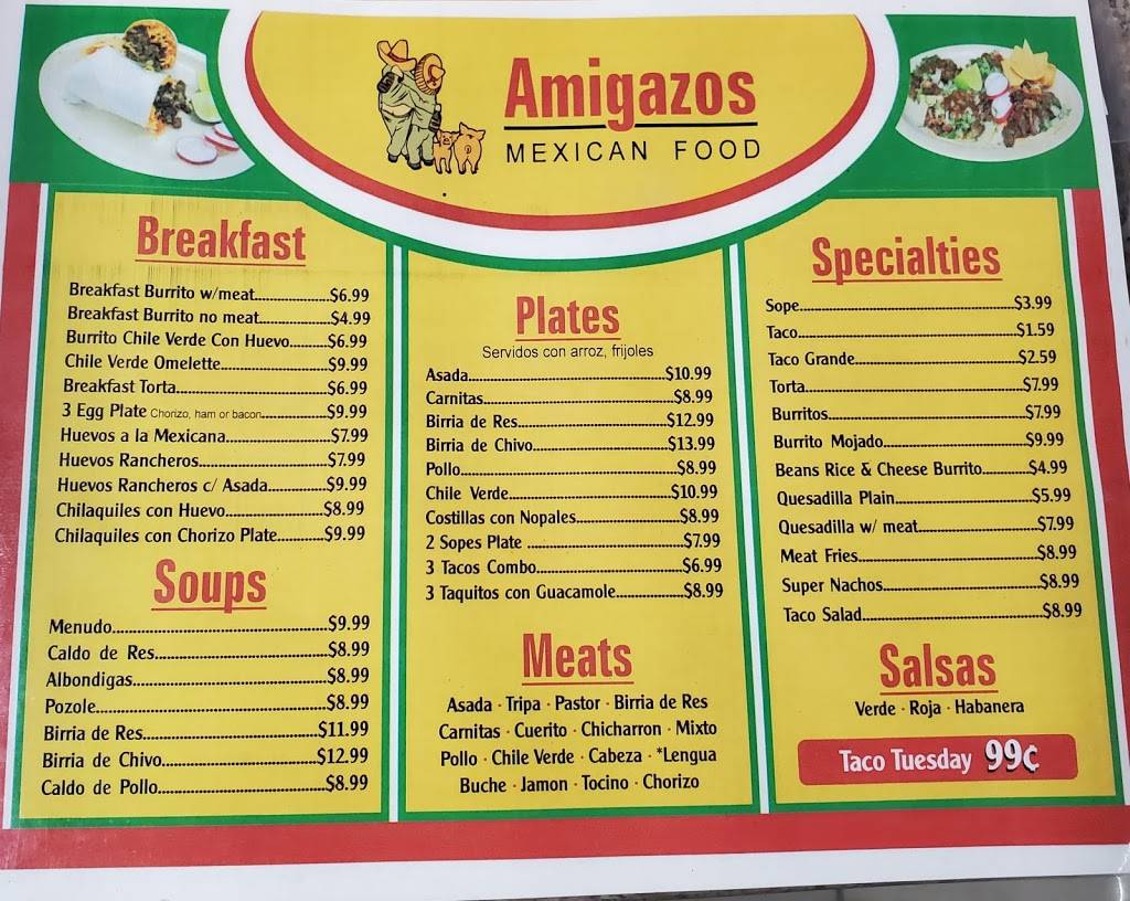 Amigazos | restaurant | 2525 S Chester Ave, Bakersfield, CA 93304, USA | 6618346949 OR +1 661-834-6949