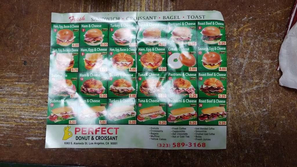 Perfect Donuts & Croissants | restaurant | 6363 S Alameda St, Los Angeles, CA 90001, USA | 3235893168 OR +1 323-589-3168