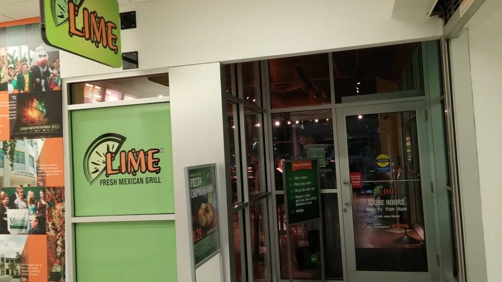 Lime Fresh Mexican Bar & Grill | restaurant | 1306 Stanford Dr, Coral Gables, FL 33146, USA | 3052845533 OR +1 305-284-5533