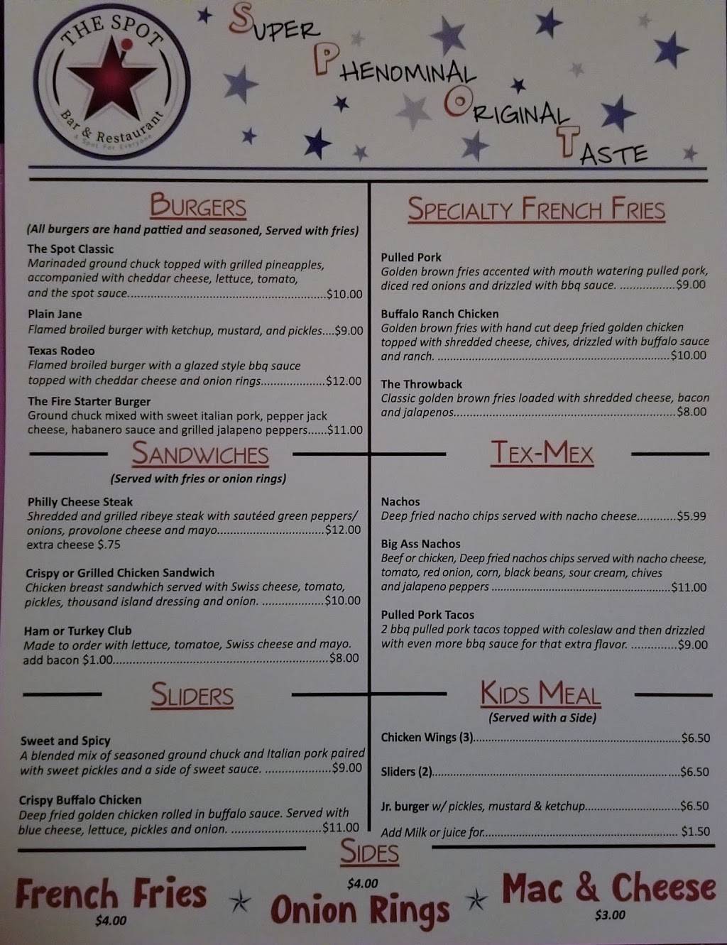 The Spot Bar and Restaurant | restaurant | 10540 TX-195, Killeen, TX 76542, USA | 2544324244 OR +1 254-432-4244