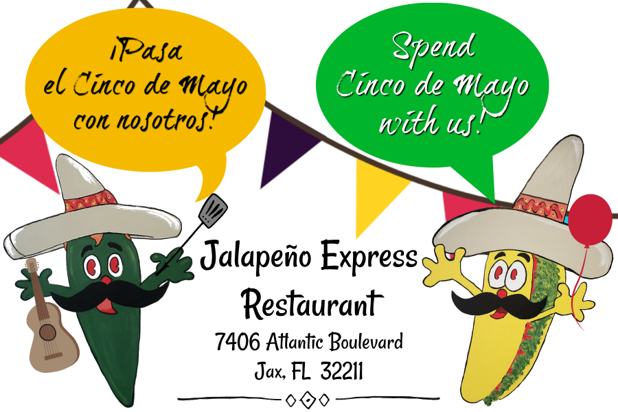 Jalapeño Express Restaurant | restaurant | 7406 Atlantic Blvd, Jacksonville, FL 32211, USA | 9045756029 OR +1 904-575-6029