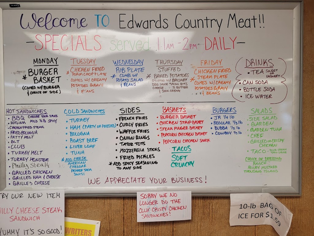 Edwards Country Meat & Produce Markket | restaurant | 712 14th St, Honey Grove, TX 75446, USA | 9033783402 OR +1 903-378-3402