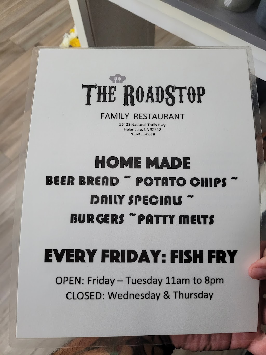 The Roadstop Restaurant | restaurant | 26426 National Trails Hwy, Helendale, CA 92342, USA | 7609550059 OR +1 760-955-0059