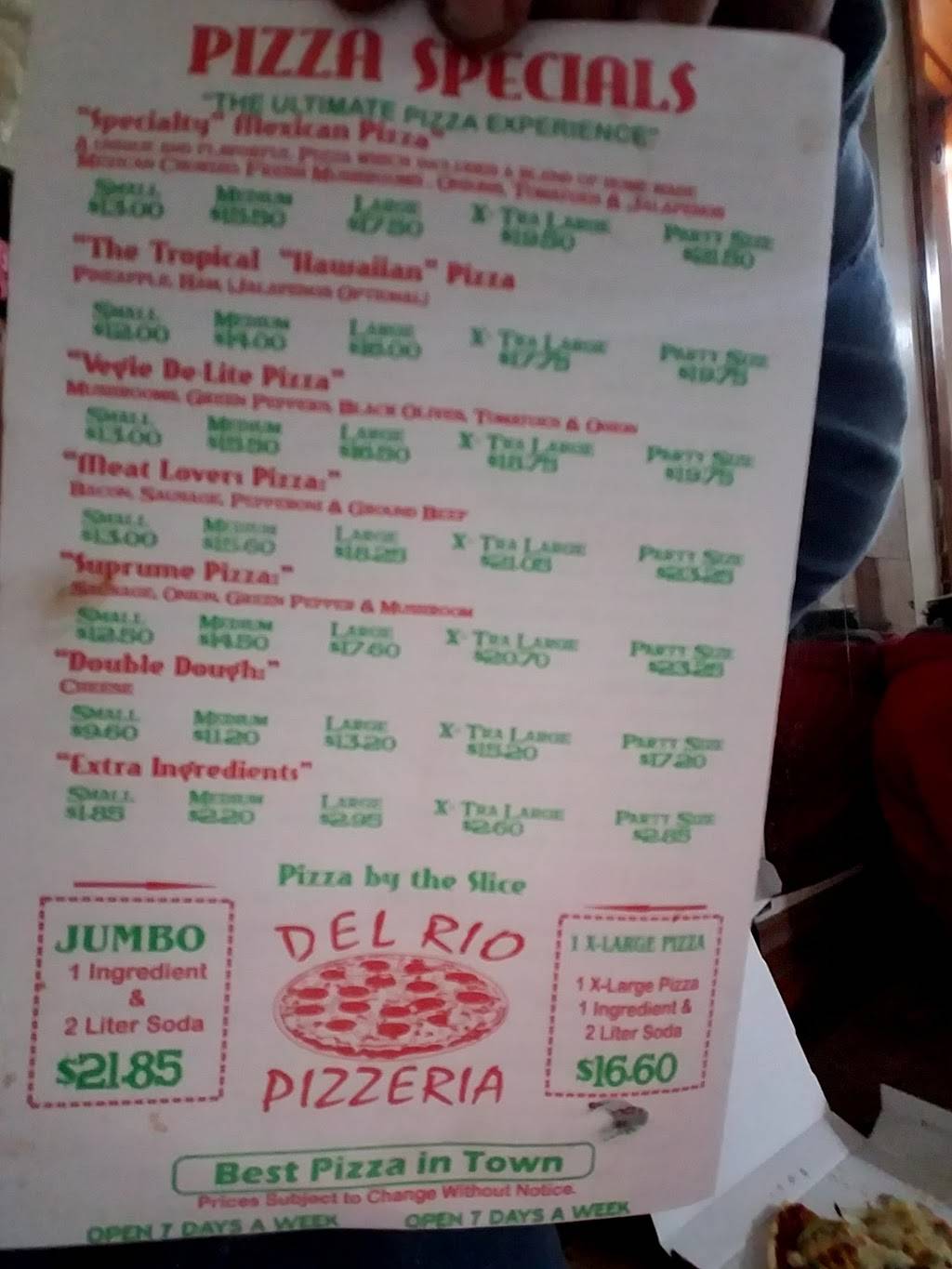 Del Rio Pizzeria | restaurant | 5938 W 16th St, Cicero, IL 60804, USA | 7086525800 OR +1 708-652-5800