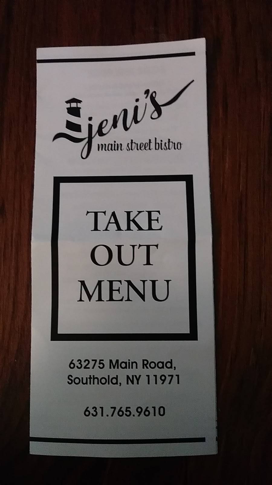 Jenis Main Street Bistro | restaurant | 62375 Main Rd, Southold, NY 11971, USA | 6317659610 OR +1 631-765-9610