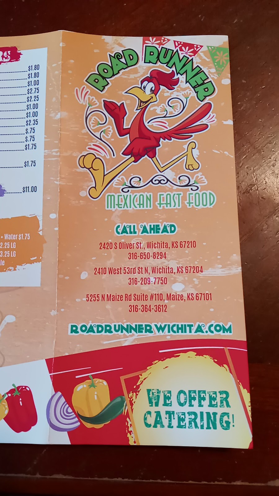 Roadrunner Mexican fast food | restaurant | 2420 Oliver, Wichita, KS 67210, USA | 3166508294 OR +1 316-650-8294
