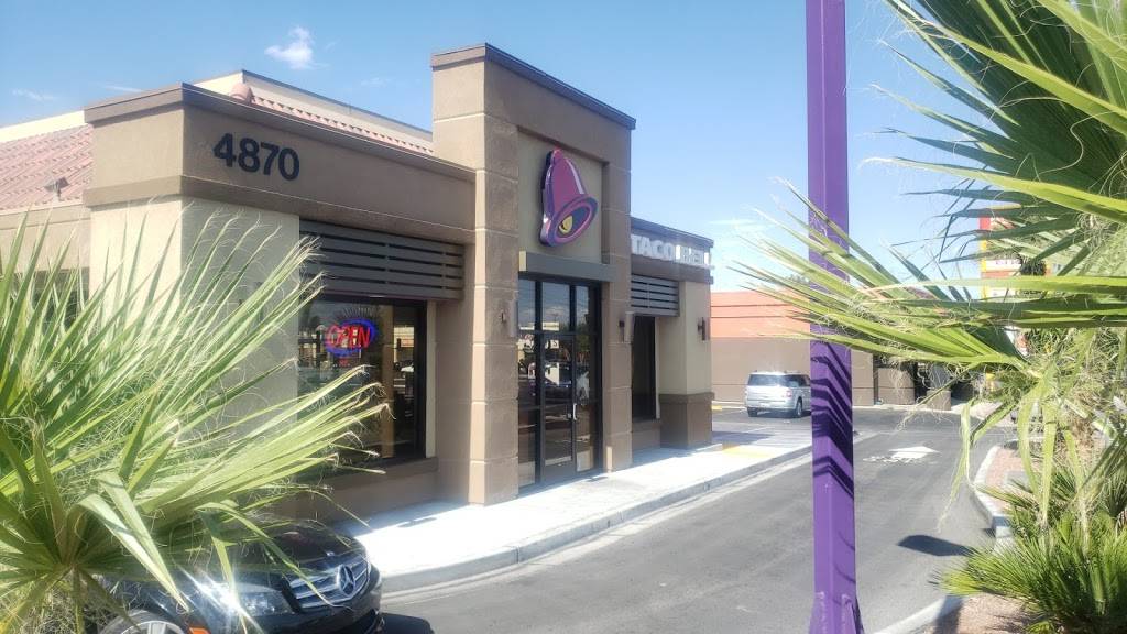 Taco Bell | meal takeaway | 4870 W Flamingo Rd, Las Vegas, NV 89103, USA | 7028710503 OR +1 702-871-0503