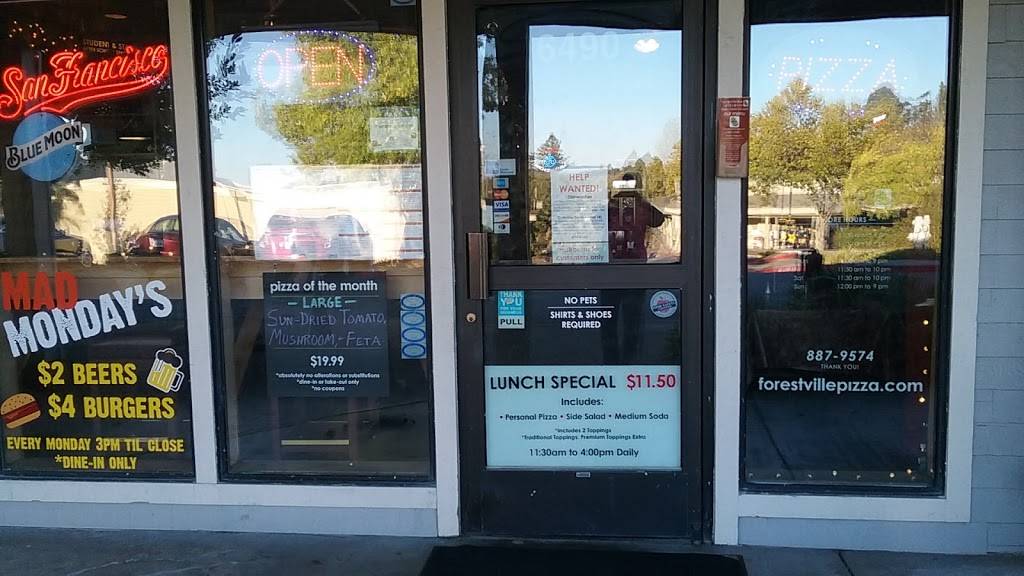 Forestville Pizzeria | restaurant | 6490 Mirabel Rd, Forestville, CA 95436, USA | 7078879574 OR +1 707-887-9574