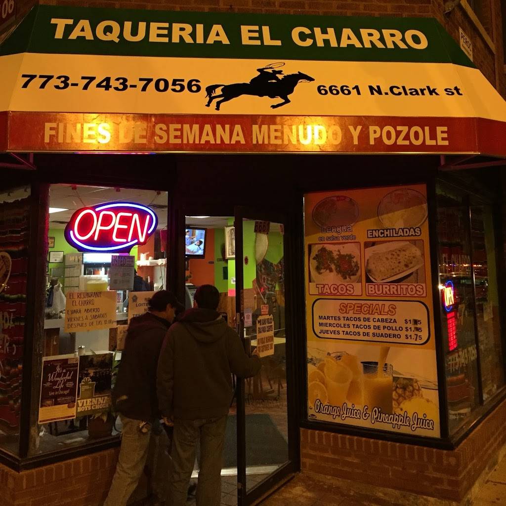 Taquería El Charro I | meal delivery | 6661 N Clark St, Chicago, IL 60626, USA | 7737437056 OR +1 773-743-7056