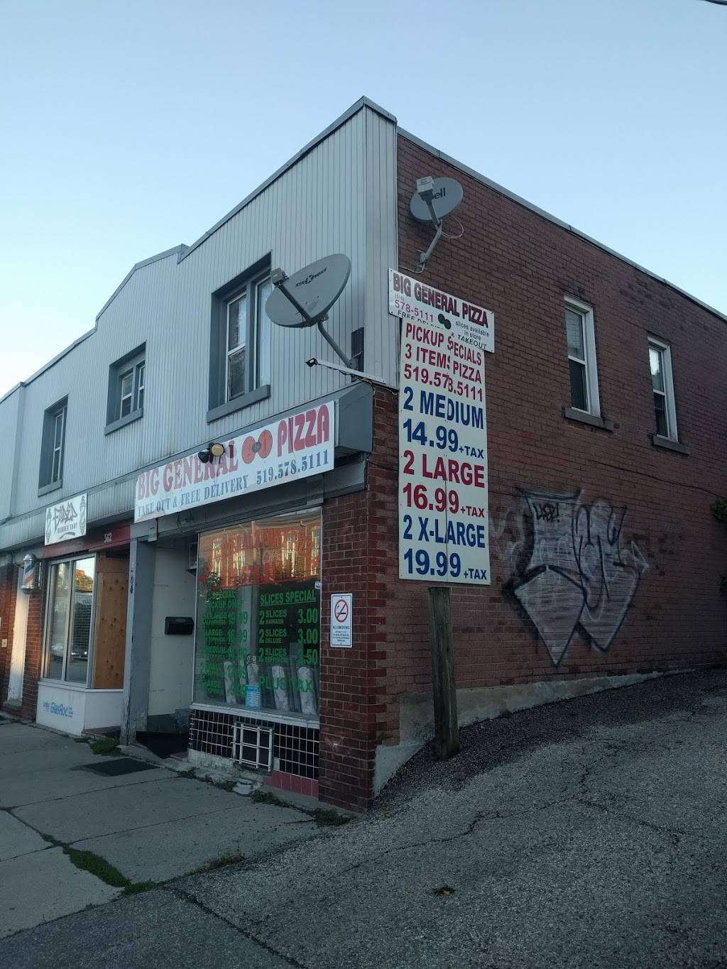 Big General 2 For 1 Pizza | restaurant | 564 King St E, Kitchener, ON N2G 2M1, Canada | 5195785111 OR +1 519-578-5111