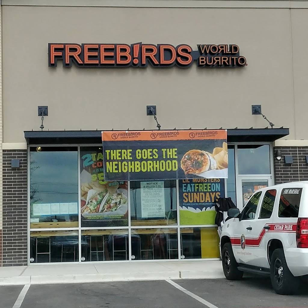 Freebirds World Burrito | restaurant | 5001 183A, r500, Cedar Park, TX 78613, USA | 5125720870 OR +1 512-572-0870