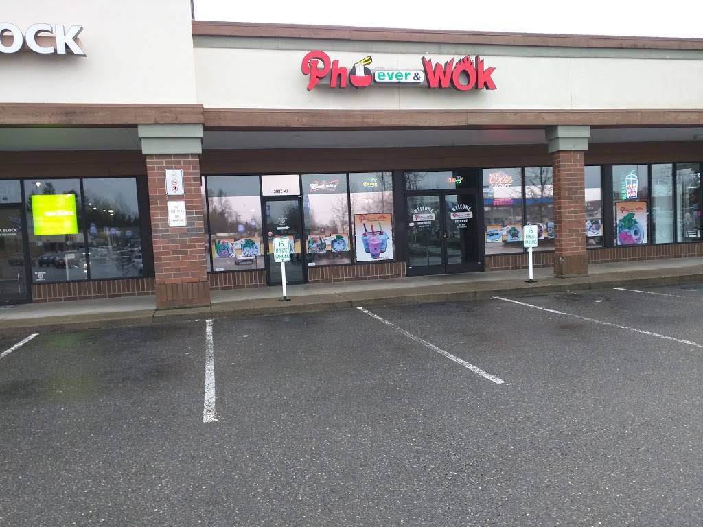 Pho Ever & Wok | restaurant | 11012 Canyon Rd E, Puyallup, WA 98373, USA | 2535392522 OR +1 253-539-2522