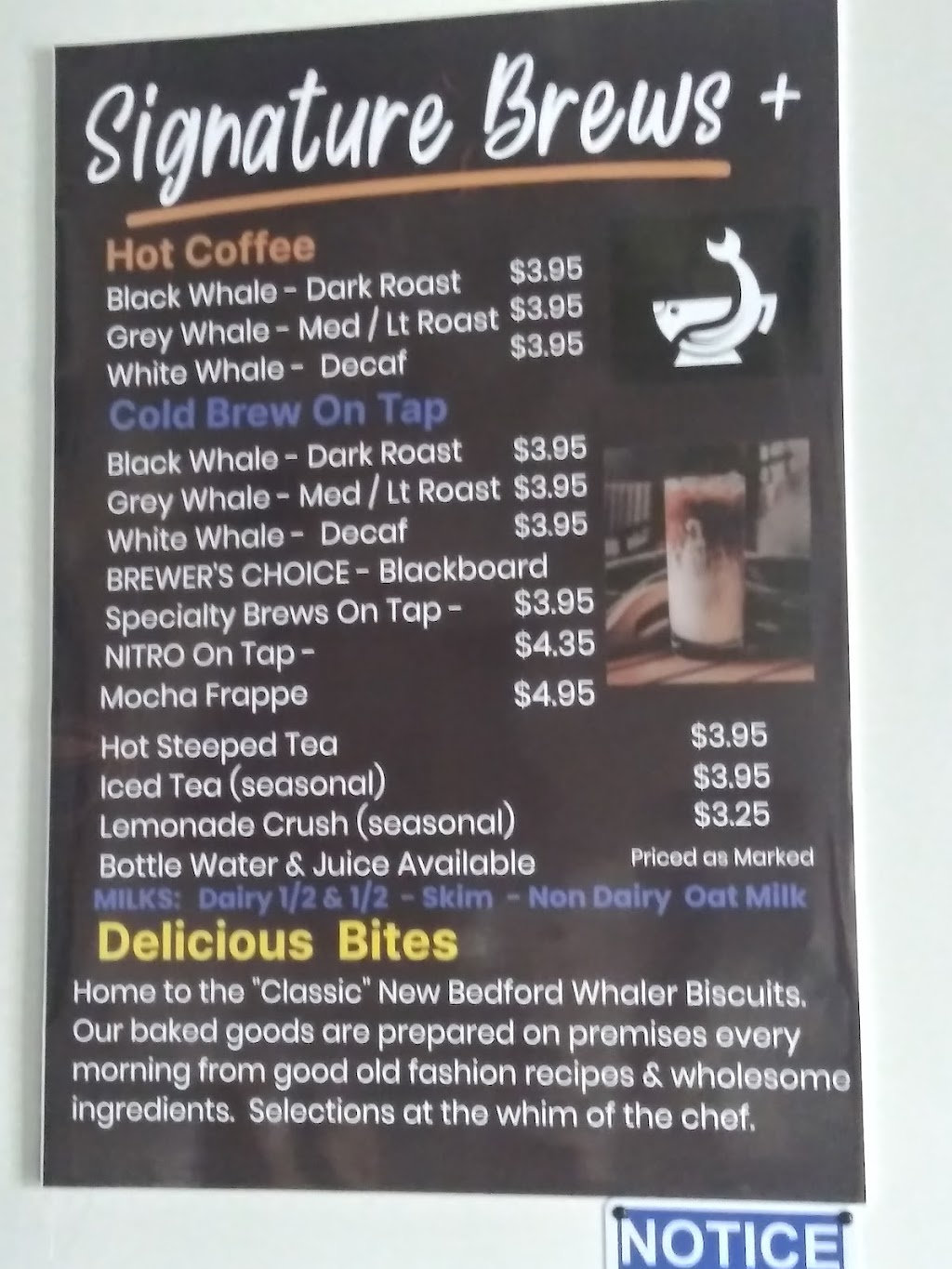 Whistling Whale Coffee Bar | cafe | 59 Sea St Suite 103, Camden, ME 04843, USA | 2073007977 OR +1 207-300-7977