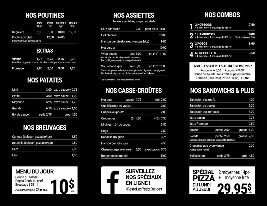 Resto Les Petits Delices | restaurant | Saint-Alexandre, QC J0J 1S0, Canada | 4384983354 OR +1 438-498-3354