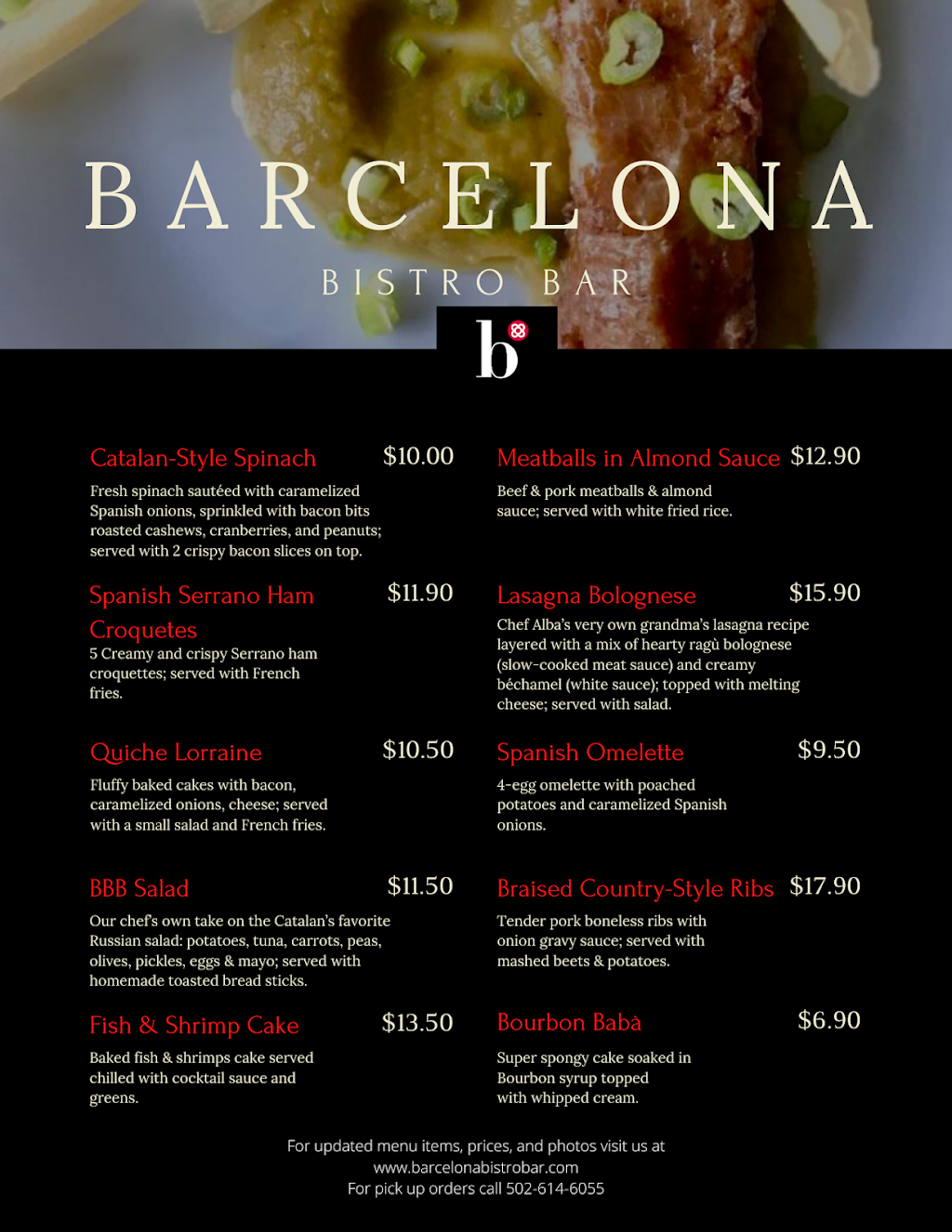 Barcelona Bistro Bar | restaurant | 10415 Taylorsville Rd, Louisville, KY 40299, USA | 5026146055 OR +1 502-614-6055