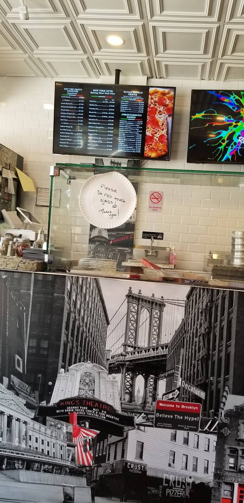 Crust Brooklyn Pizzeria | restaurant | 734 Evergreen Ave, Brooklyn, NY 11207, USA | 3472406185 OR +1 347-240-6185