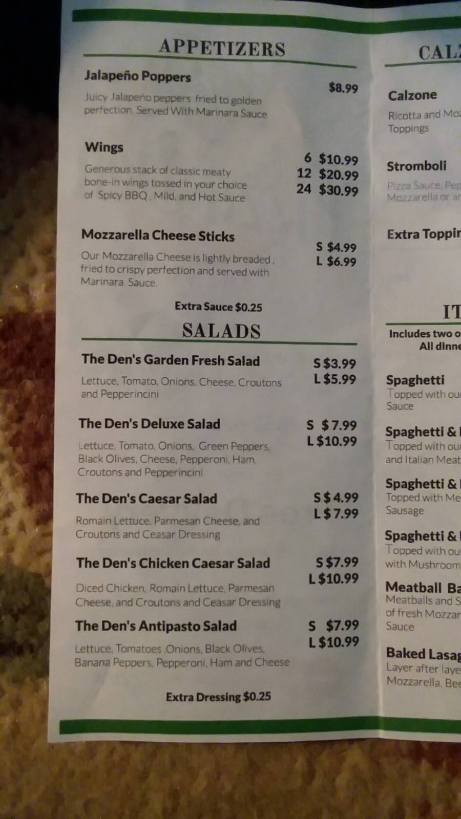 The Pizza Den Of The Forest | restaurant | 14389 FL-40, Silver Springs, FL 34488, USA | 3526250899 OR +1 352-625-0899