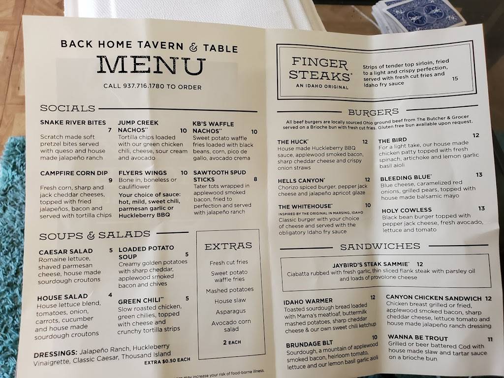 Back Home Tavern & Table | restaurant | 1151 Brown St, Dayton, OH 45409, USA | 9377161780 OR +1 937-716-1780