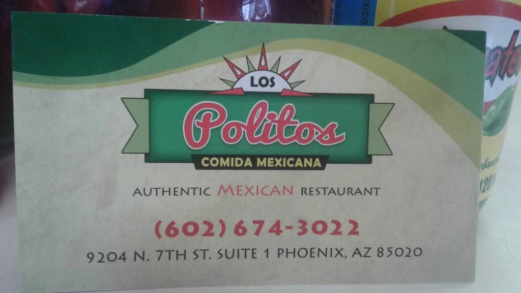 Los Politos Mexican Food | restaurant | 9202 N 7th St, Phoenix, AZ 85020, USA | 6026743022 OR +1 602-674-3022