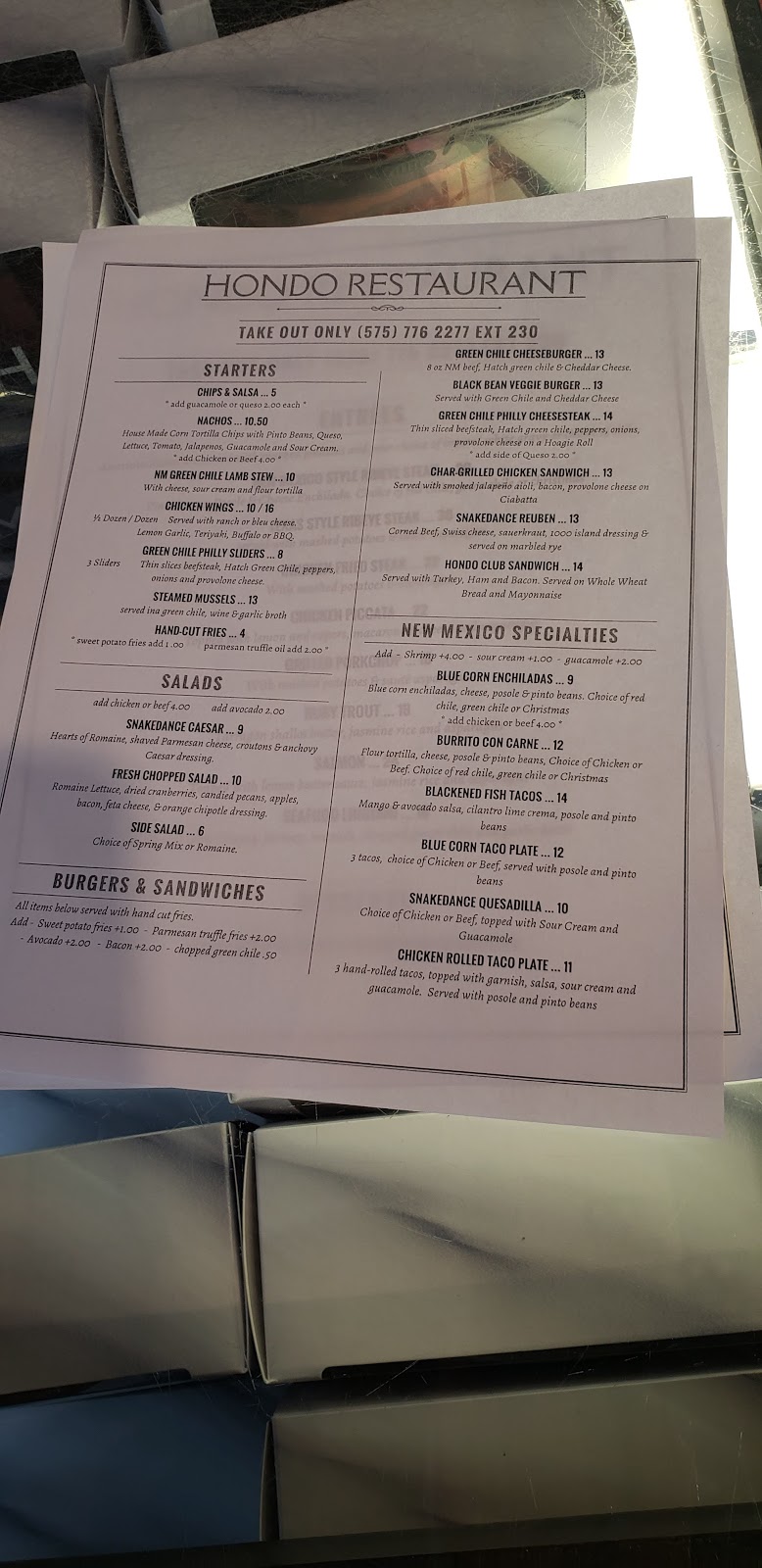 Hondo Restaurant | restaurant | 110 Sutton Pl, Taos Ski Valley, NM 87525, USA | 5757762277 OR +1 575-776-2277