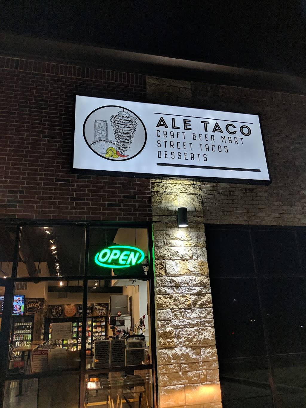 Ale Taco | restaurant | 880 Hebron Pkwy #180, Lewisville, TX 75057, USA | 4699685032 OR +1 469-968-5032