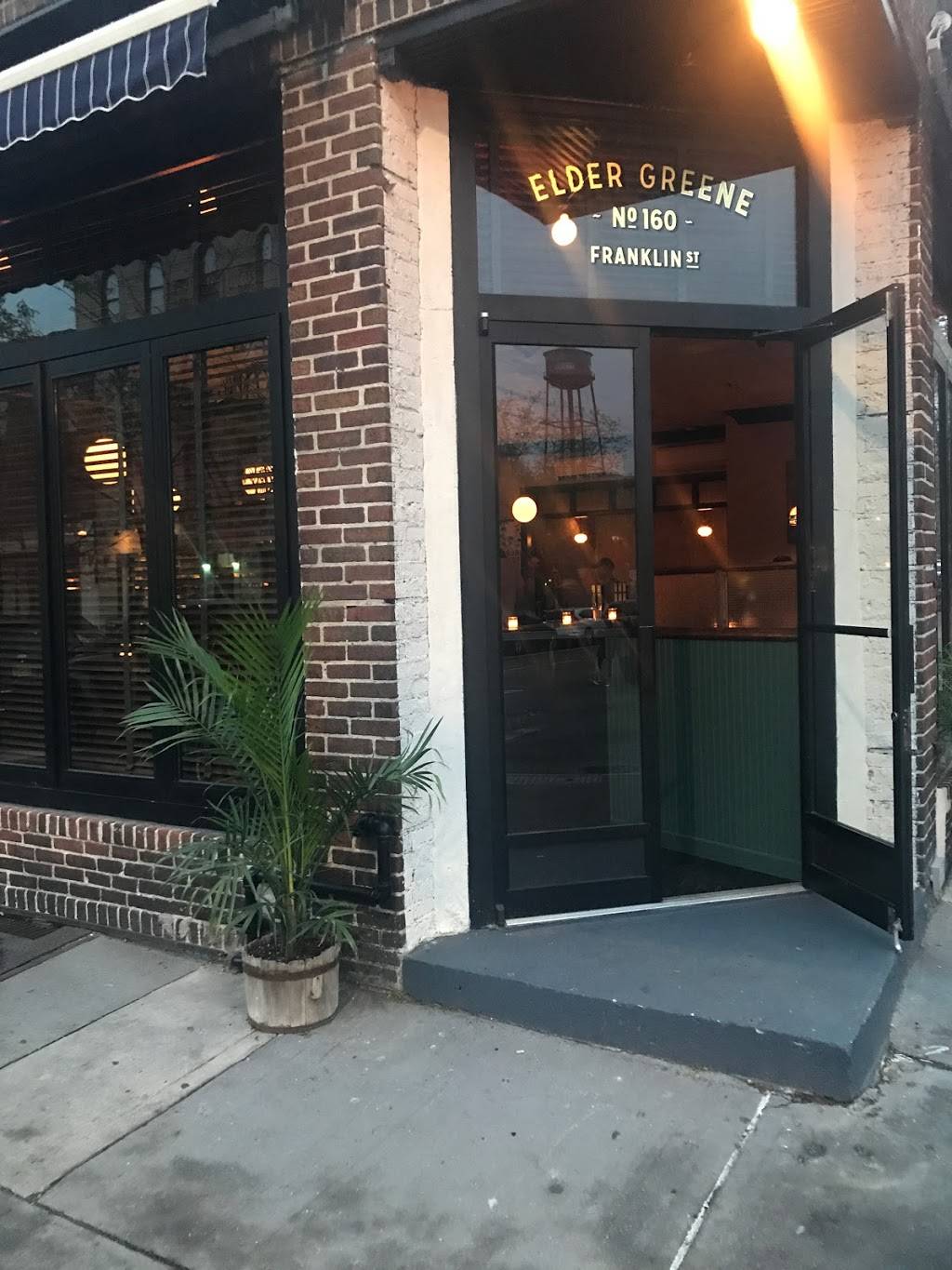 Elder Greene | restaurant | 160 Franklin St, Brooklyn, NY 11222, USA | 7183890878 OR +1 718-389-0878