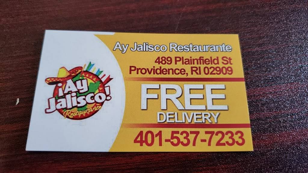Ay Jalisco Restaurant | restaurant | 489 Plainfield St, Providence, RI 02909, USA | 4015377233 OR +1 401-537-7233