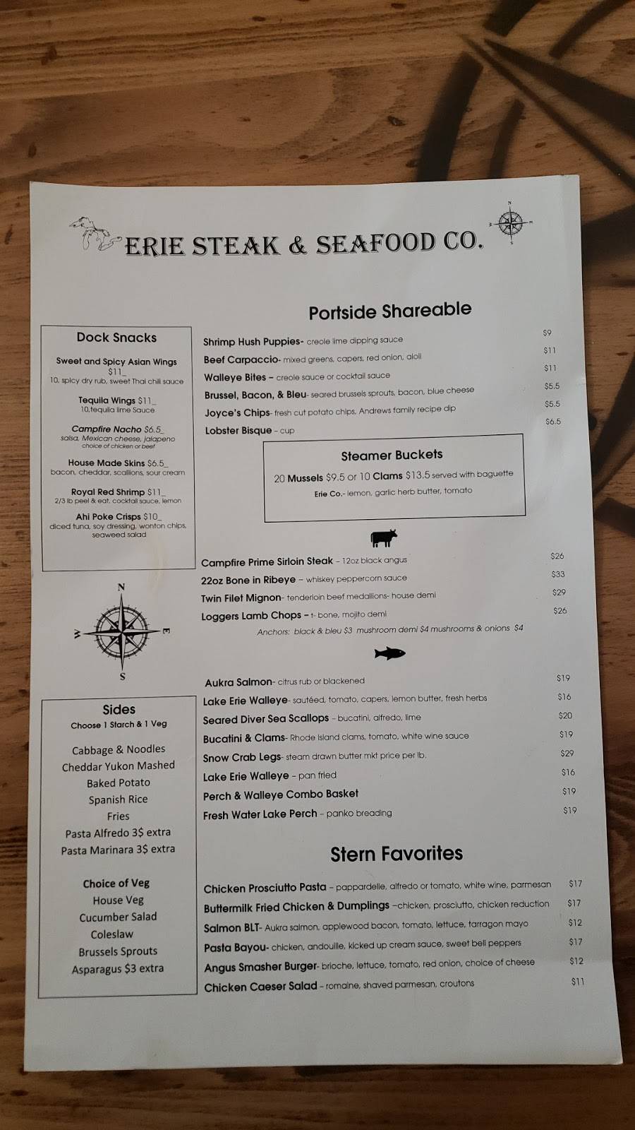 Erie Steak & Seafood Co. | restaurant | 301 Lakeside Ave, Lorain, OH 44052, USA | 4402882051 OR +1 440-288-2051