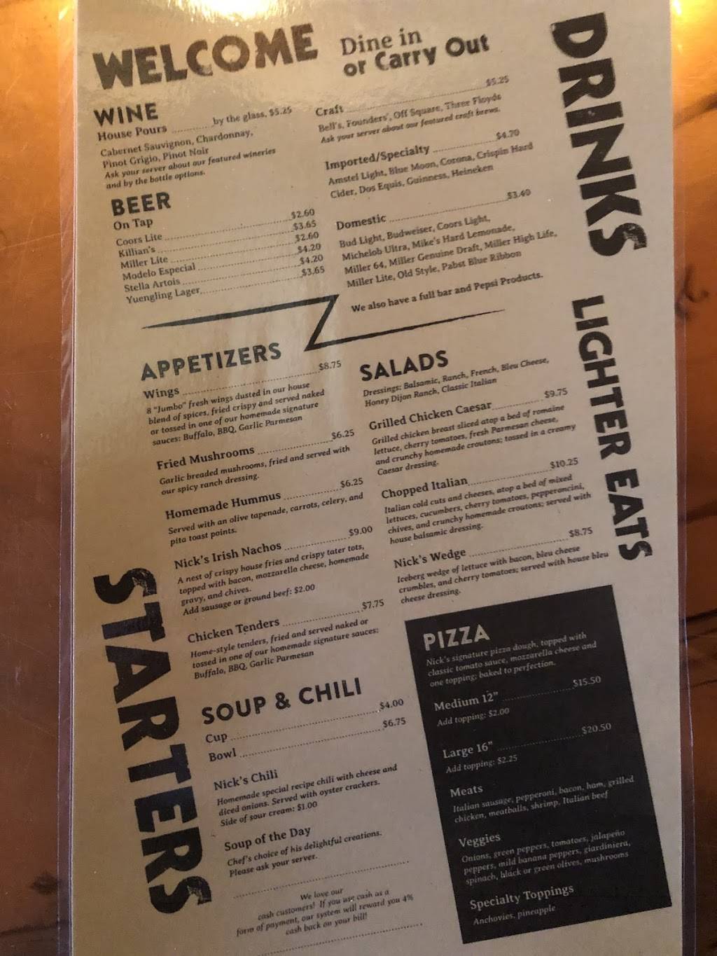 Nick’s Tavern Cedar Lake | restaurant | 13231 Wicker Ave, Cedar Lake, IN 46303, United States | 2193745500 OR +1 219-374-5500