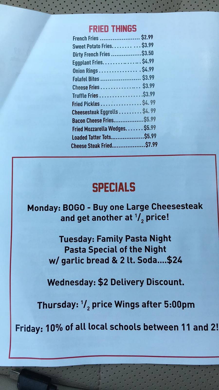 BIGG Daddys Philly Steak House | restaurant | 137 North St, Pittsfield, MA 01201, USA | 4134640377 OR +1 413-464-0377