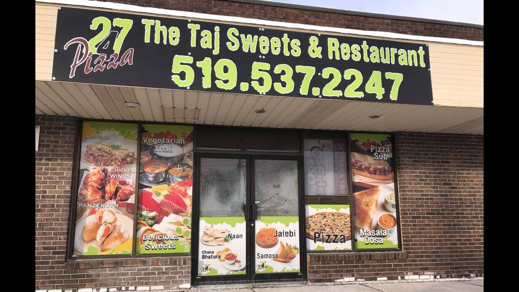 247 Pizza The Taj Sweets & Restaurant | restaurant | 656 Dundas St Unit 10, Woodstock, ON N4S 1E3, Canada | 5195372247 OR +1 519-537-2247