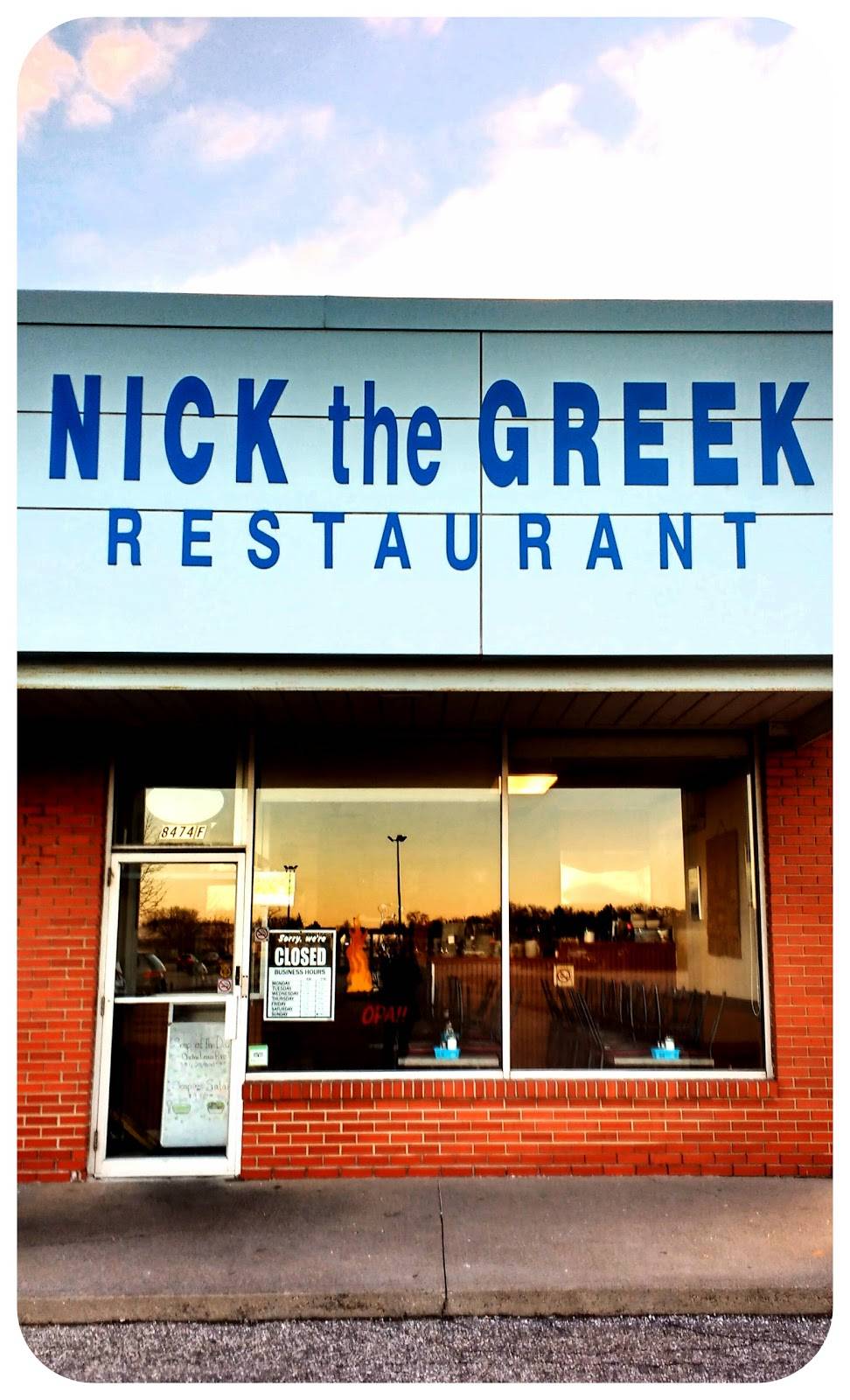 Nick The Greek Restaurant | restaurant | 8474 Wyandotte St E, Windsor, ON N8S 1T6, Canada | 5199740978 OR +1 519-974-0978