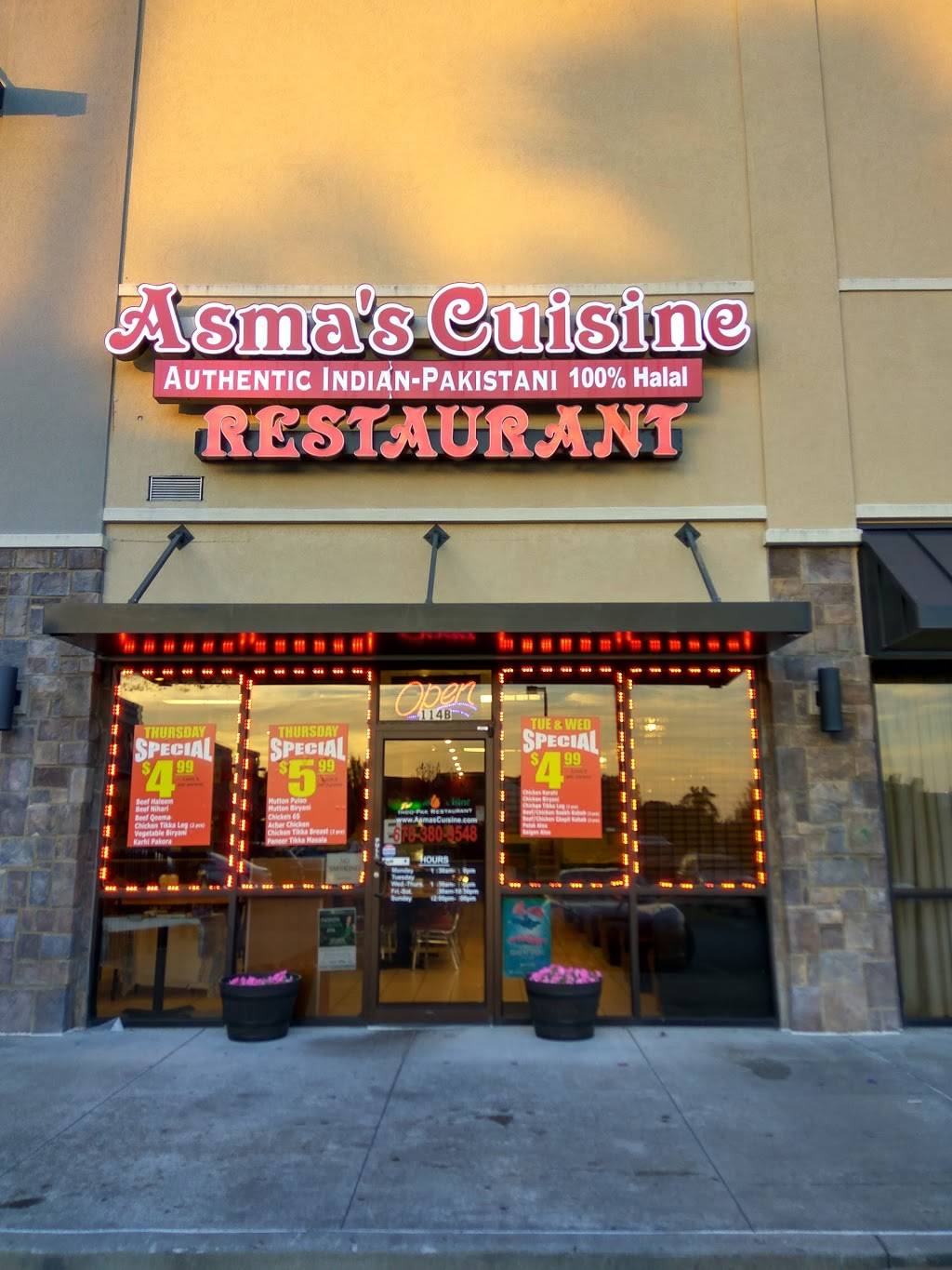 Asmas Cuisine | restaurant | 3099 Breckinridge Blvd #114b, Duluth, GA 30096, USA | 6783809548 OR +1 678-380-9548