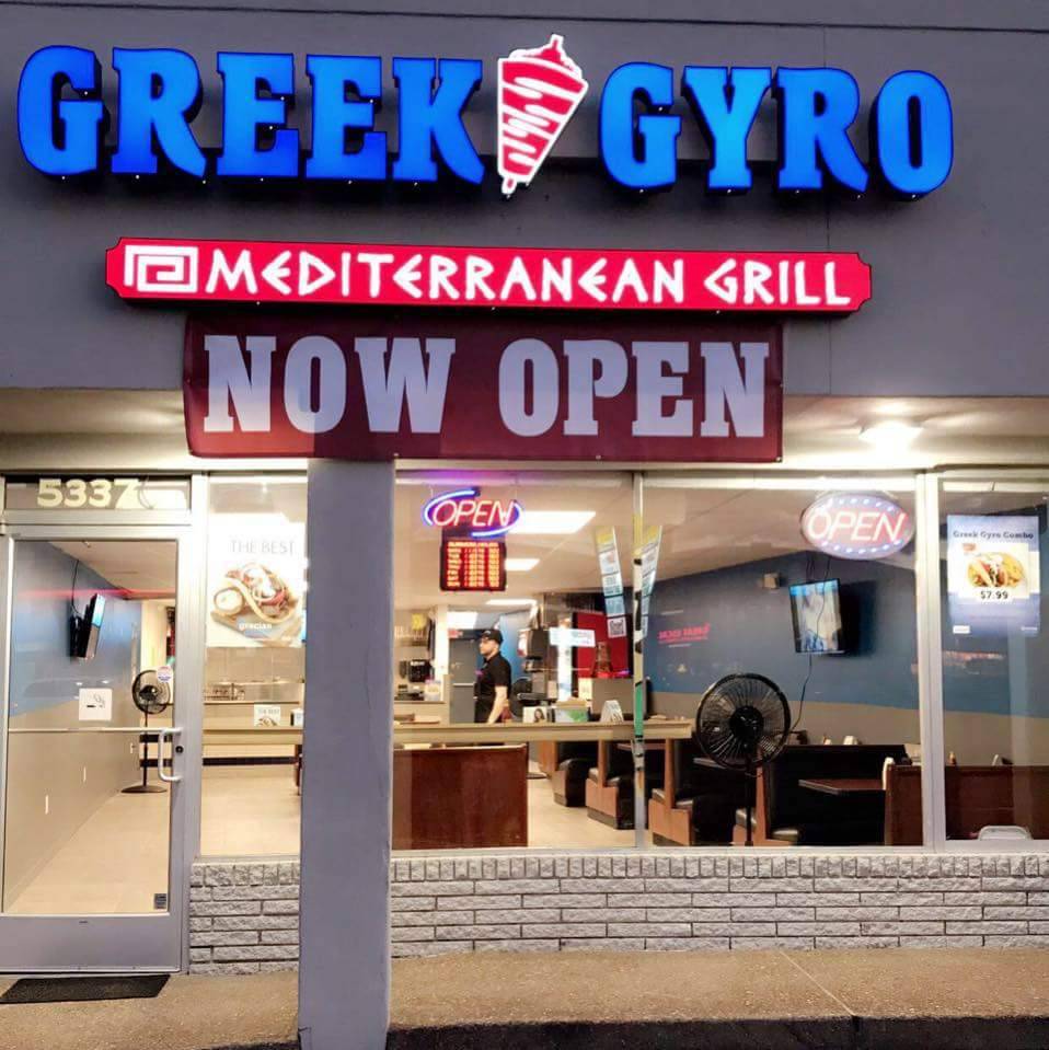Greek Gyro Mediterranean Grill | restaurant | 5337 Charlotte Ave, Nashville, TN 37209, USA | 6154244242 OR +1 615-424-4242