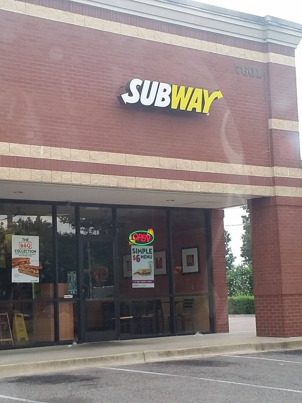 Subway Restaurants | restaurant | 7601 US Hwy 70 Suite 101 Appling Crossing Kroger Center, Bartlett, TN 38133, USA | 9013869825 OR +1 901-386-9825