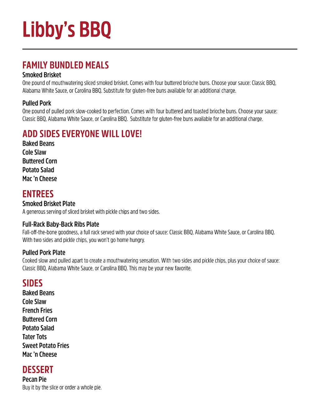 Libbys BBQ | restaurant | 2650 FL-50 Suite C, Clermont, FL 34711, USA | 3525369341 OR +1 352-536-9341