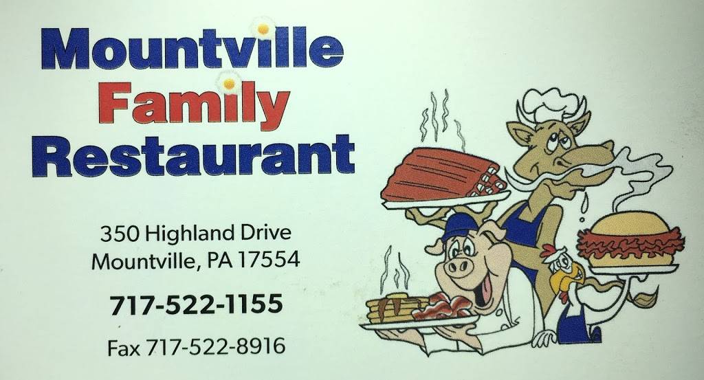 Mountville Family Restaurant | restaurant | 350 Highland Dr #150, Mountville, PA 17554, USA | 7175221155 OR +1 717-522-1155