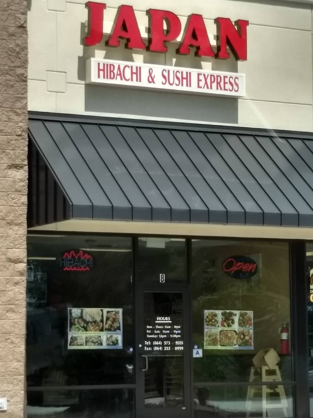 Japan Hibachi And Sushi Express | restaurant | 205 Cedar Springs Rd, Spartanburg, SC 29302, USA | 8645739555 OR +1 864-573-9555