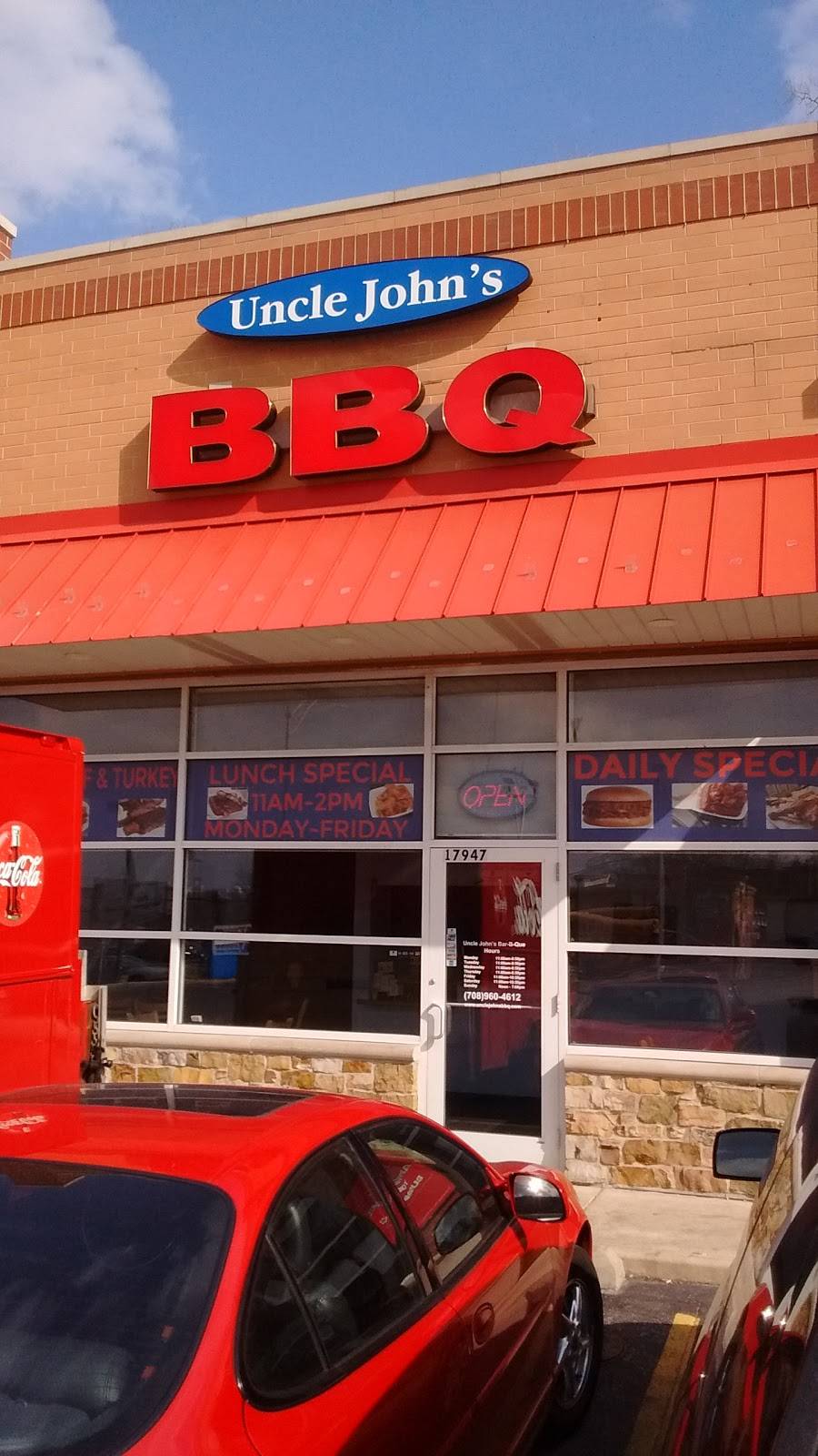 Uncle Johns Bar-B-Que | restaurant | 17947 S Halsted St, Homewood, IL 60430, USA | 7089604612 OR +1 708-960-4612