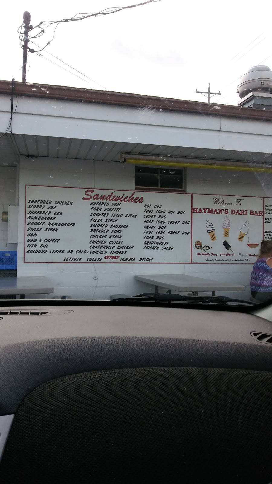 Haymans Dari Bar | restaurant | 103 W Main St, Hebron, OH 43025, USA | 7409285101 OR +1 740-928-5101