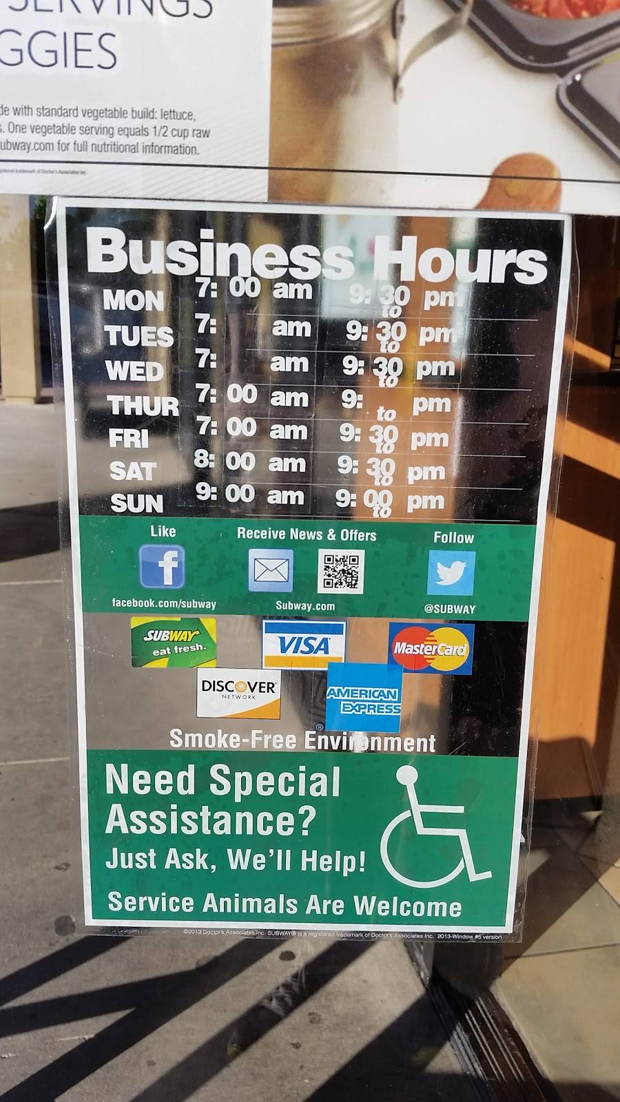 Subway Restaurants | restaurant | Kelly Park Shopping Center, 730 Story Rd #2, San Jose, CA 95122, USA | 4082954455 OR +1 408-295-4455