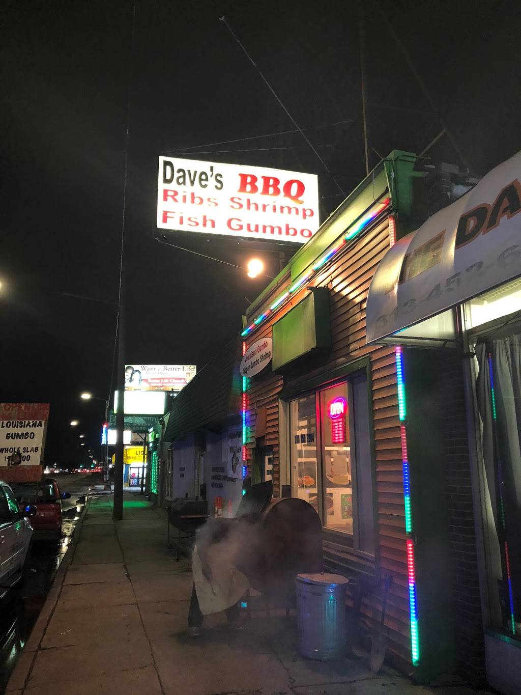 Daves BBQ | restaurant | 16046 East 8 Mile Road, Detroit, MI 48205, USA | 3134599204 OR +1 313-459-9204