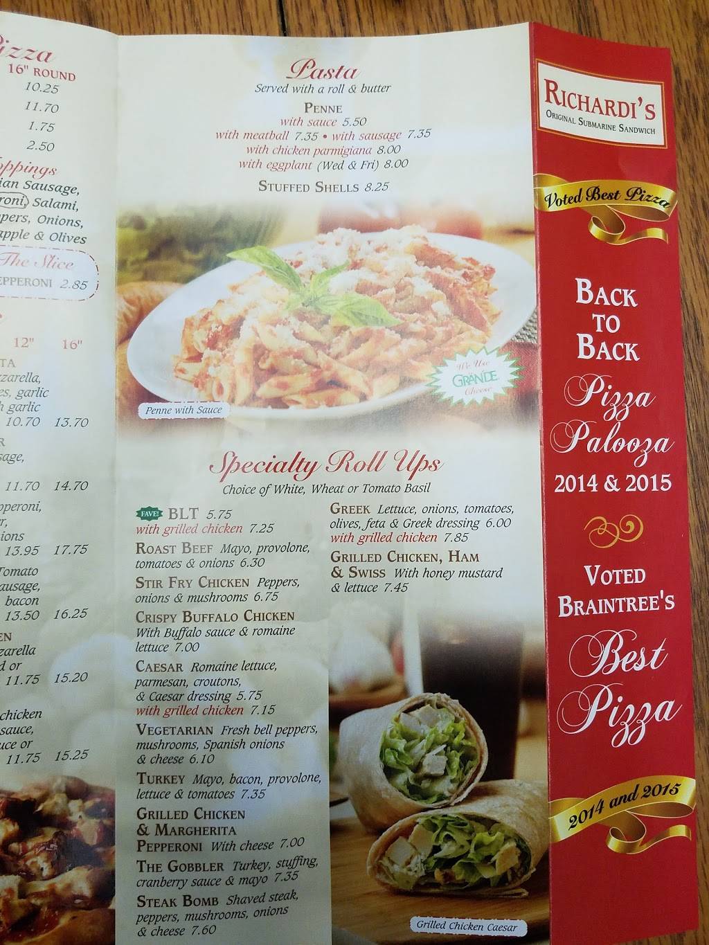 Richardis Original Submarine | meal takeaway | 175 Hancock St, Braintree, MA 02184, USA | 7818434432 OR +1 781-843-4432