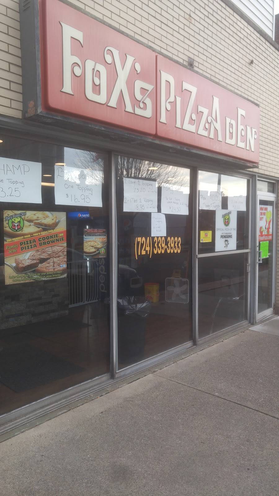 Foxs Pizza Den | restaurant | 716 5th Ave, New Kensington, PA 15068, USA | 7243393933 OR +1 724-339-3933