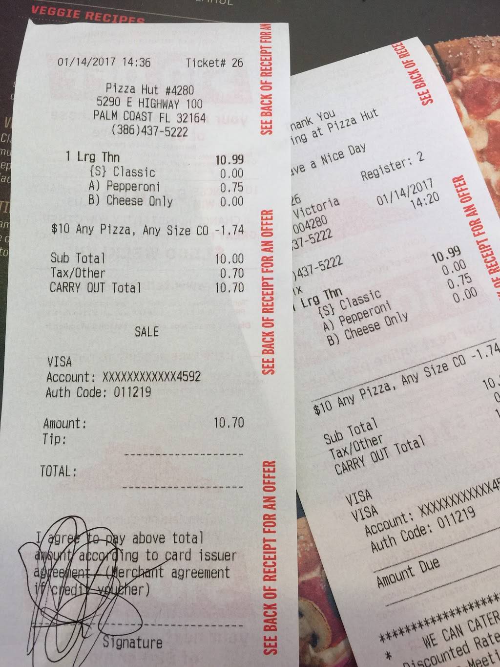 Pizza Hut | restaurant | 5290 E, FL-100 Unit #103, Palm Coast, FL 32164, USA | 3864375222 OR +1 386-437-5222