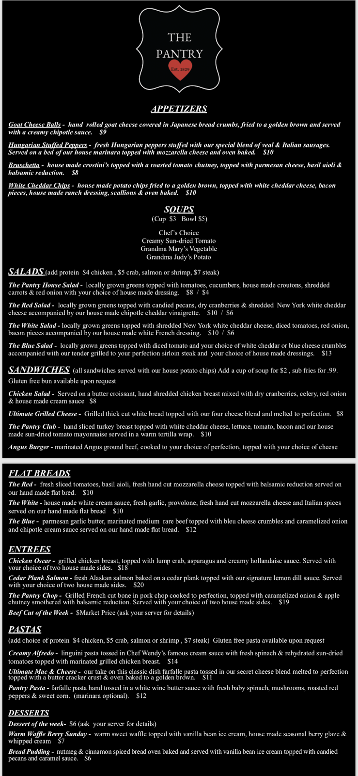 The Pantry | restaurant | 101 Prospect Ave N, Hartville, OH 44632, USA | 3308771277 OR +1 330-877-1277