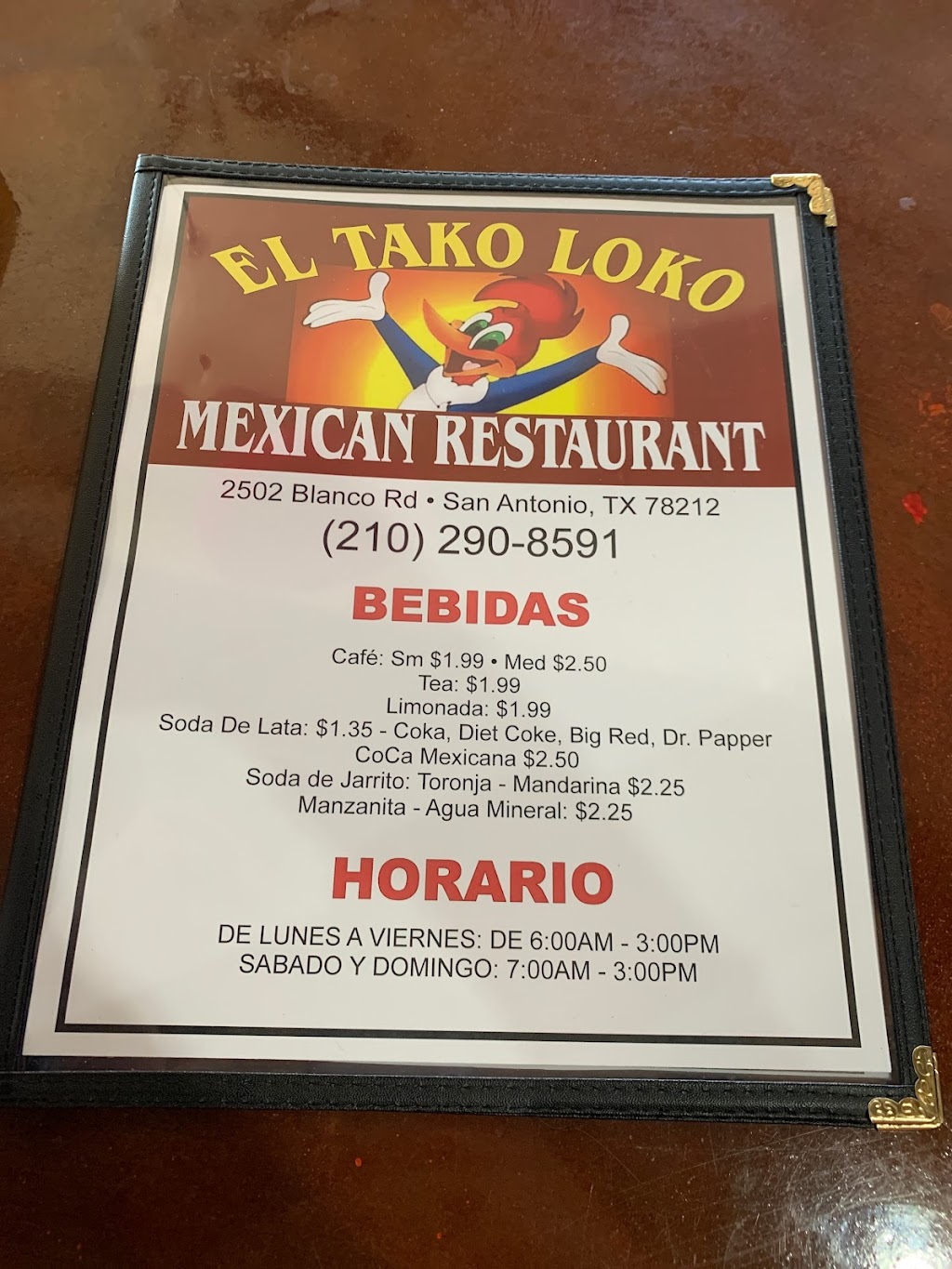 El Tako Loko | restaurant | 2502 Blanco Rd, San Antonio, TX 78212, USA | 2102908591 OR +1 210-290-8591