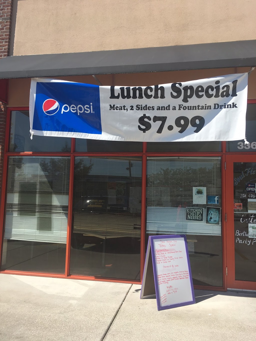 Soul Heaven Cafe & Catering | restaurant | 3365 Moffett Rd Suite A, Mobile, AL 36607, USA | 2514700852 OR +1 251-470-0852