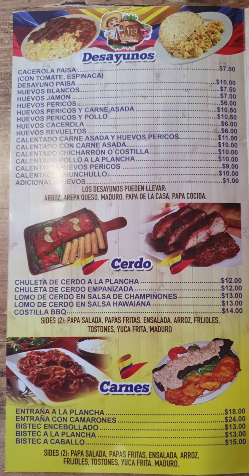 El punto paisa | restaurant | 603 Elizabeth Ave, Elizabeth, NJ 07206, USA | 9083279968 OR +1 908-327-9968